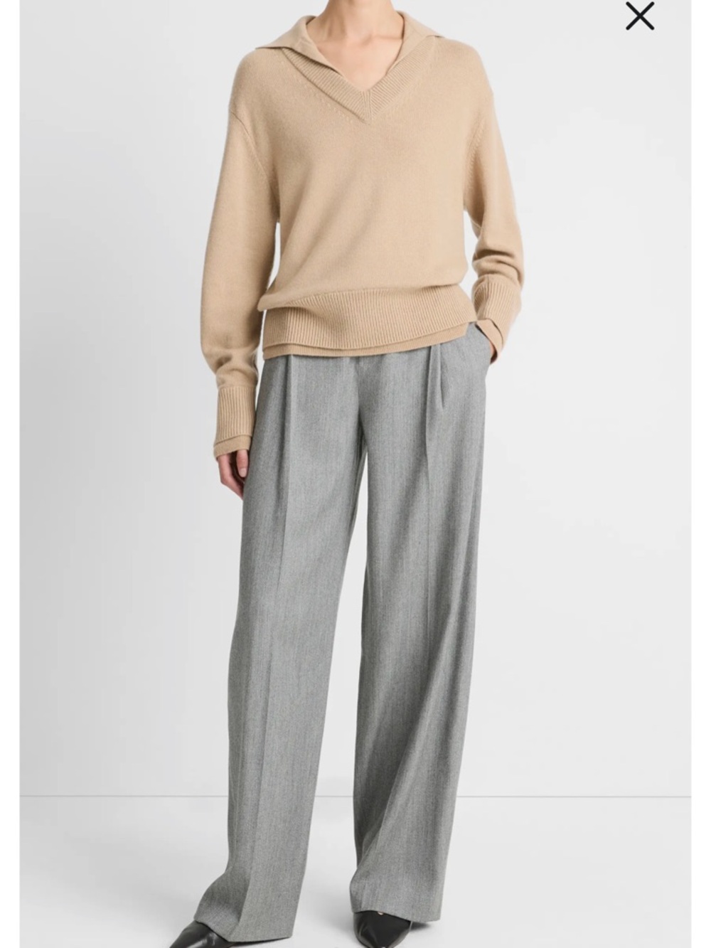 Vince Double Layer Wool & Cashmere Sweater